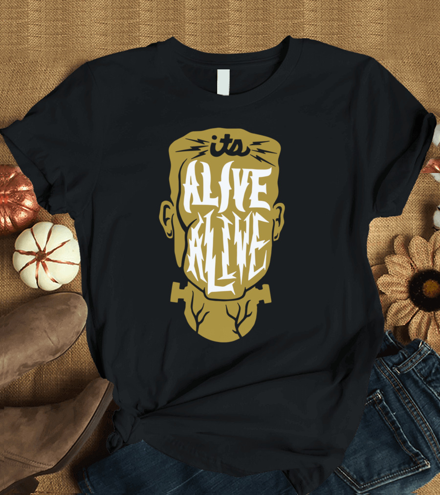 Its Alive Alive Frankenstein Monster Head T-Shirt