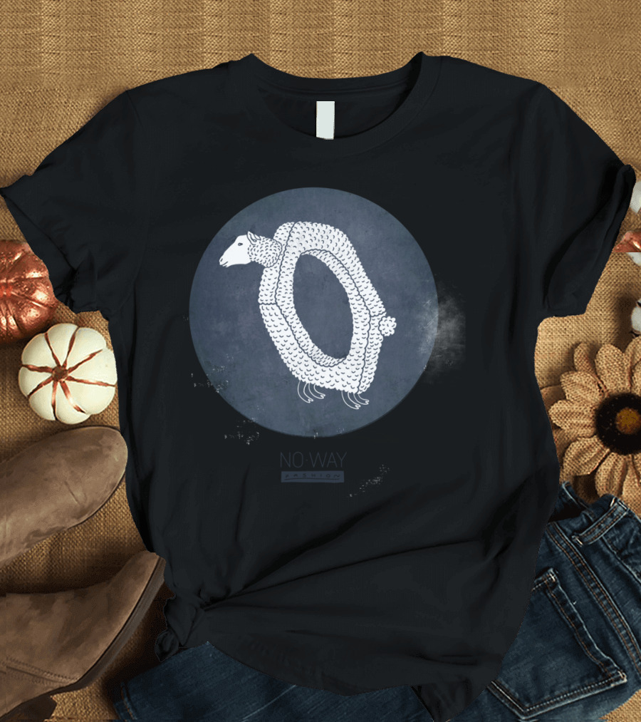 Impossible Sheep in Möbius Loop Form T-Shirt