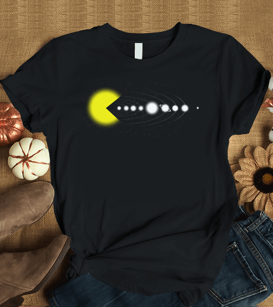 Solar Expansion 2.0 Cosmic Symbol Meets Arcade Classic in Space T-Shirt
