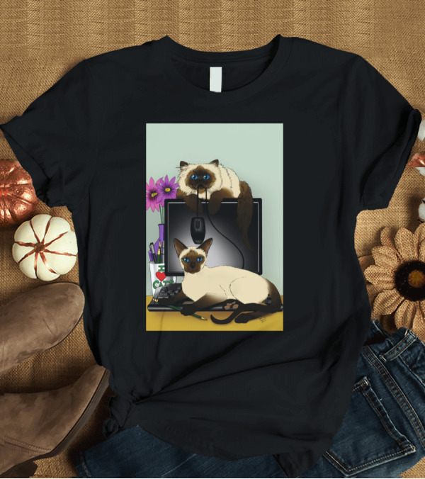 T-Shirt: We Are Siamese Cats by Computer T-Shirt We Are Siamese Cats by Computer T-Shirt