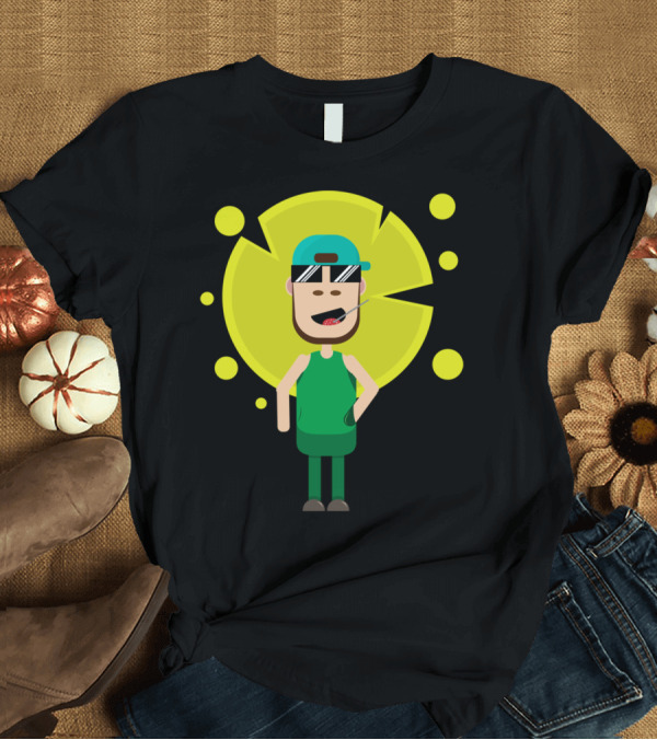 T-Shirt: Danel Boss Cool Cartoon Character with Sunglasses and Cap T-Shirt Danel Boss Cool Cartoon Character with Sunglasses and Cap T-Shirt