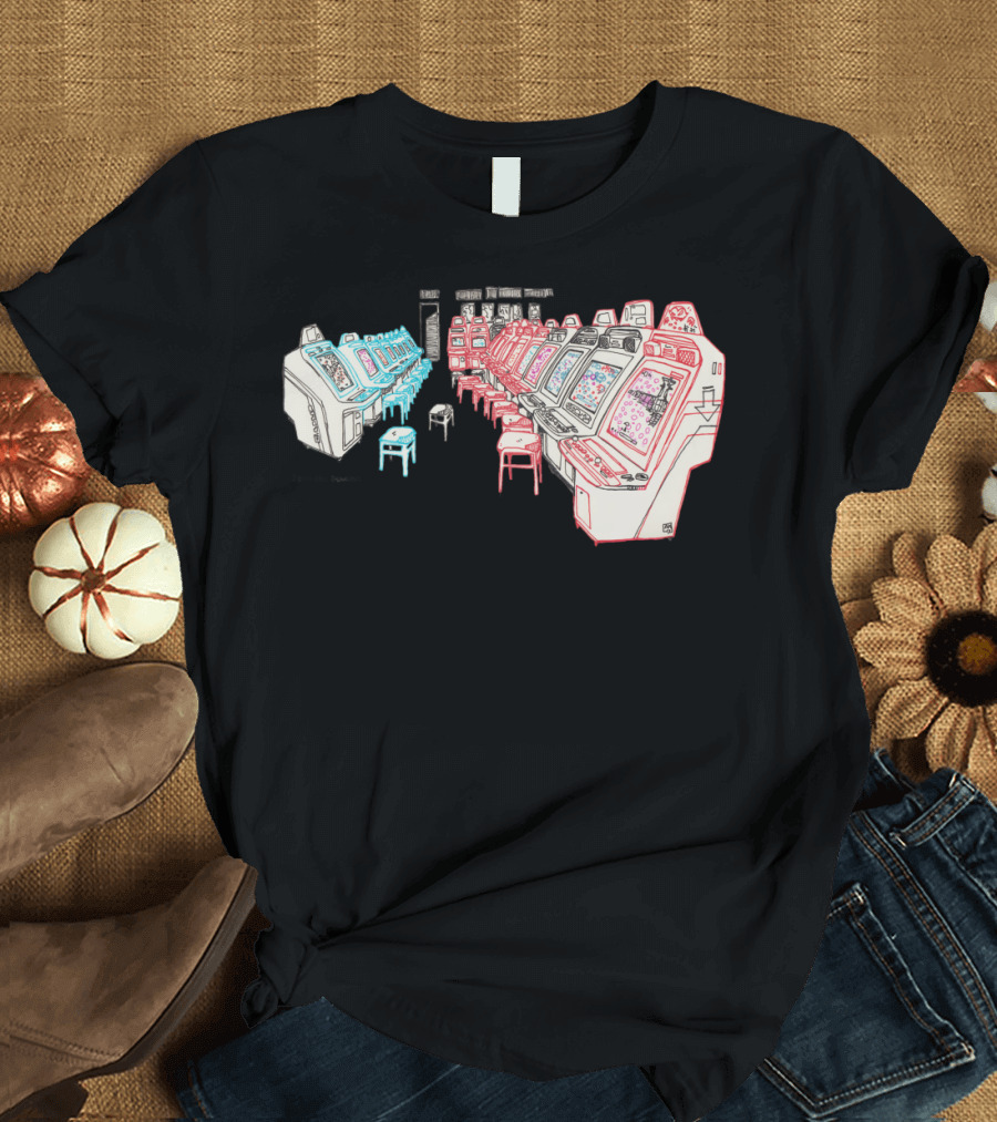 Danmaku Demons Arcade Machines Retro Gaming Aisle T-Shirt
