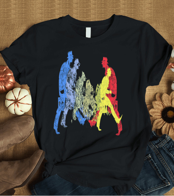 T-Shirt: In Hurry Silhouette Trio Multi-Color Movement T-Shirt In Hurry Silhouette Trio Multi-Color Movement T-Shirt