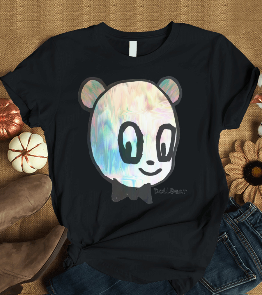 DollBear Iridescent Dark Circle Eyes Panda Face T-Shirt