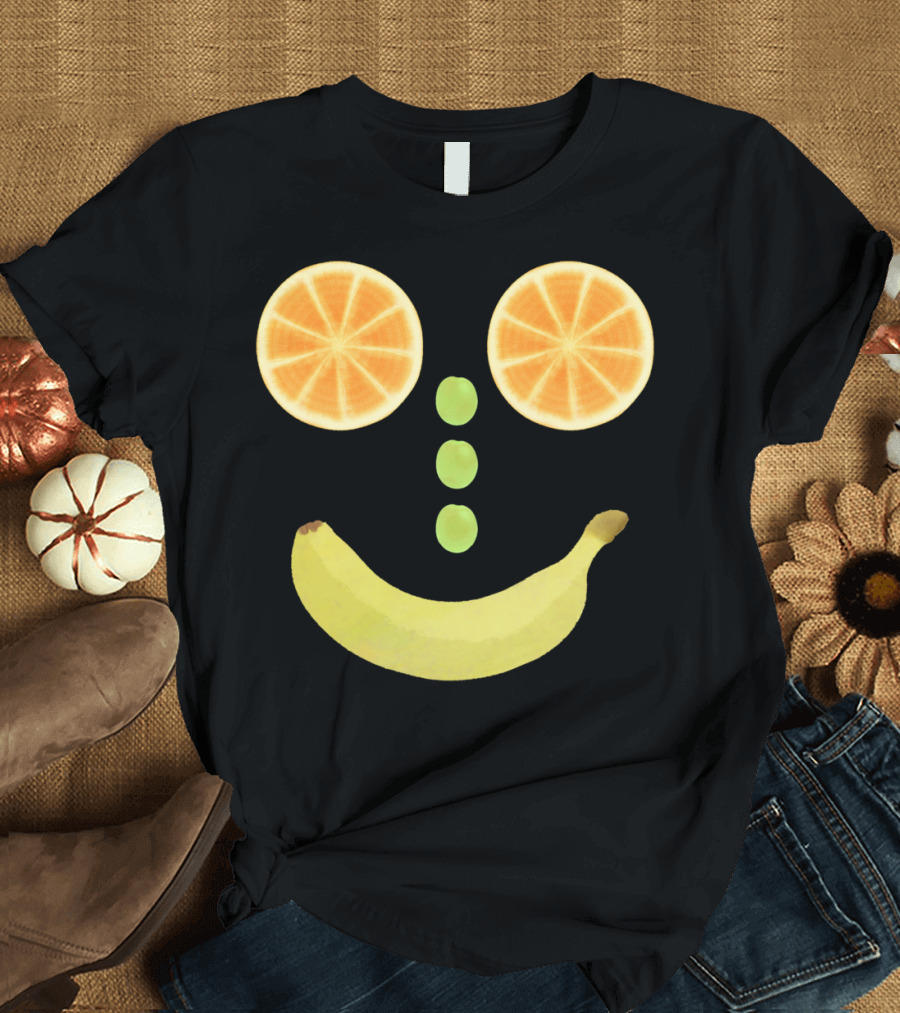 Fruit Face Sfs Grapes Orange Banana Smiley T-Shirt