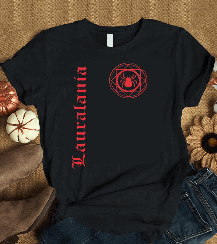 Lauralania Gothic Style Red Spider Emblem T-Shirt