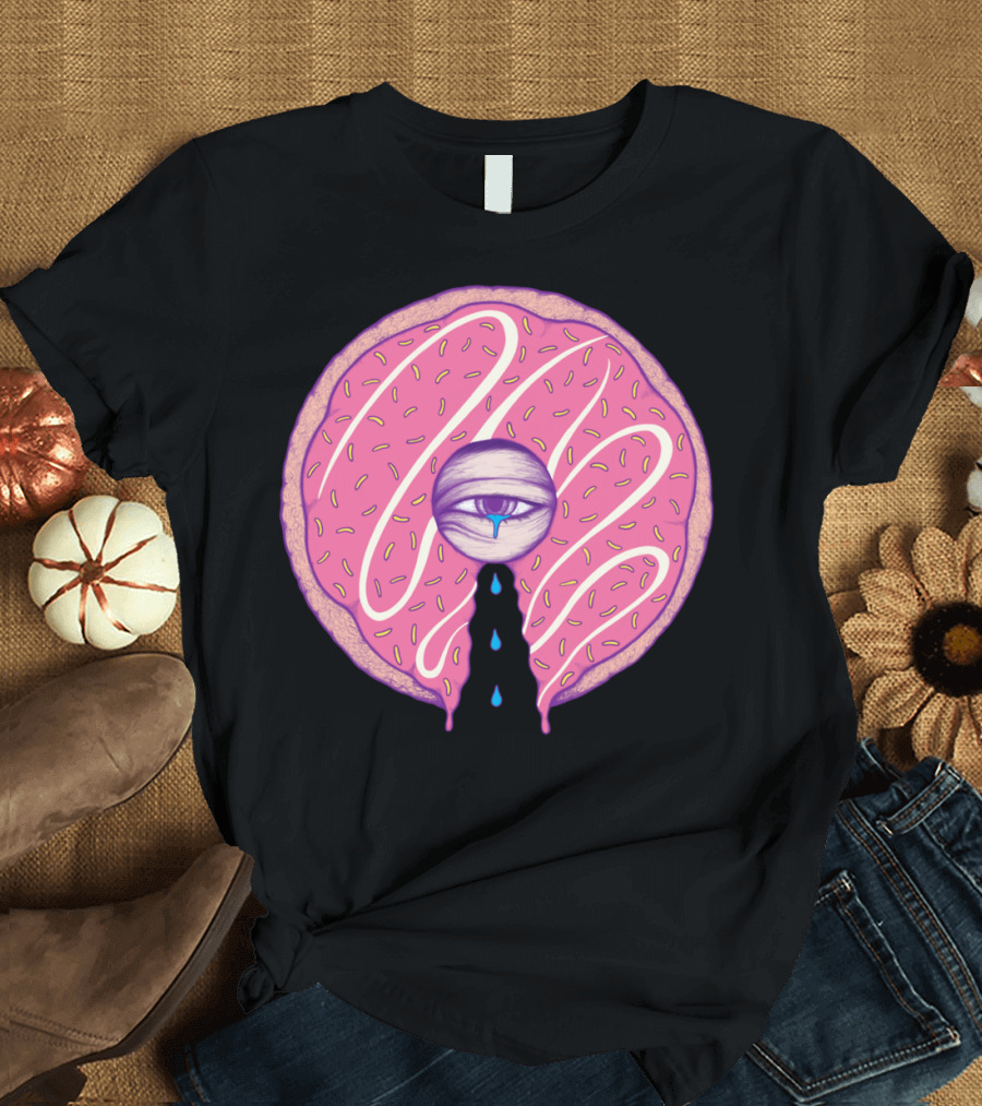 Donut Cry Pink Sprinkled Eye Tears T-Shirt