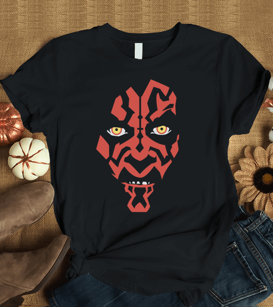 Darth Maul Intense Yellow Eyes Red Face T-Shirt