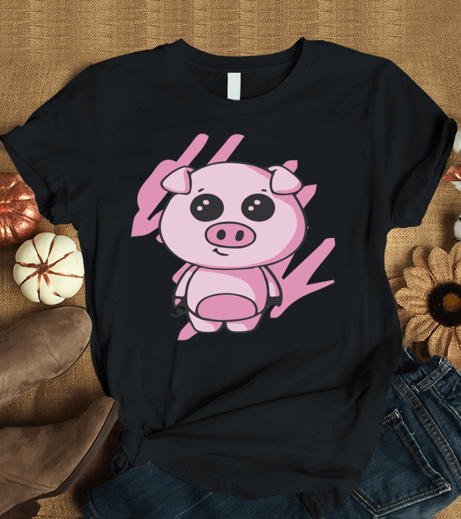 Squiggles Baby Piglet Pink Cartoon Character T-Shirt