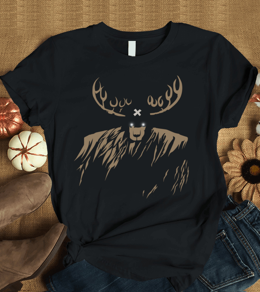 Big Pet Of Mine Mysterious Antlered Creature With Glowing Eyes T-Shirt