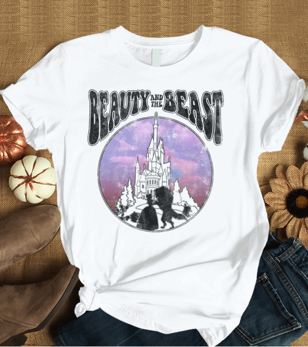 T-Shirt: Beauty And The Beast Castle Twilight T-Shirt Beauty And The Beast Castle Twilight T-Shirt