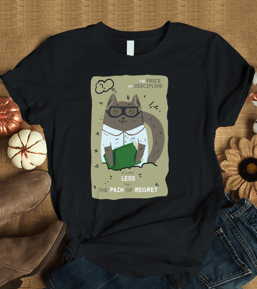 The Price of Discipline Is Always Less Than the Pain of Regret Cat Intelligence T-Shirt