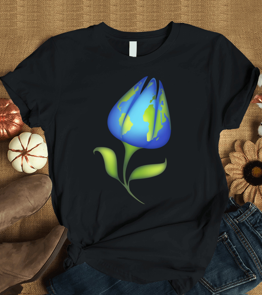 Planet Earth Flower Tulip T-Shirt