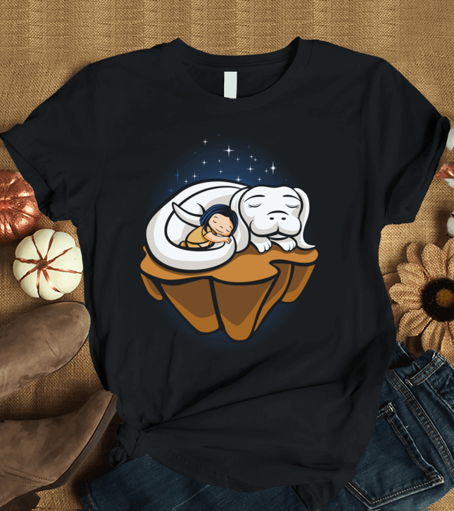 The Neverending Story Ghibli Crossover Friendship Scene T-Shirt