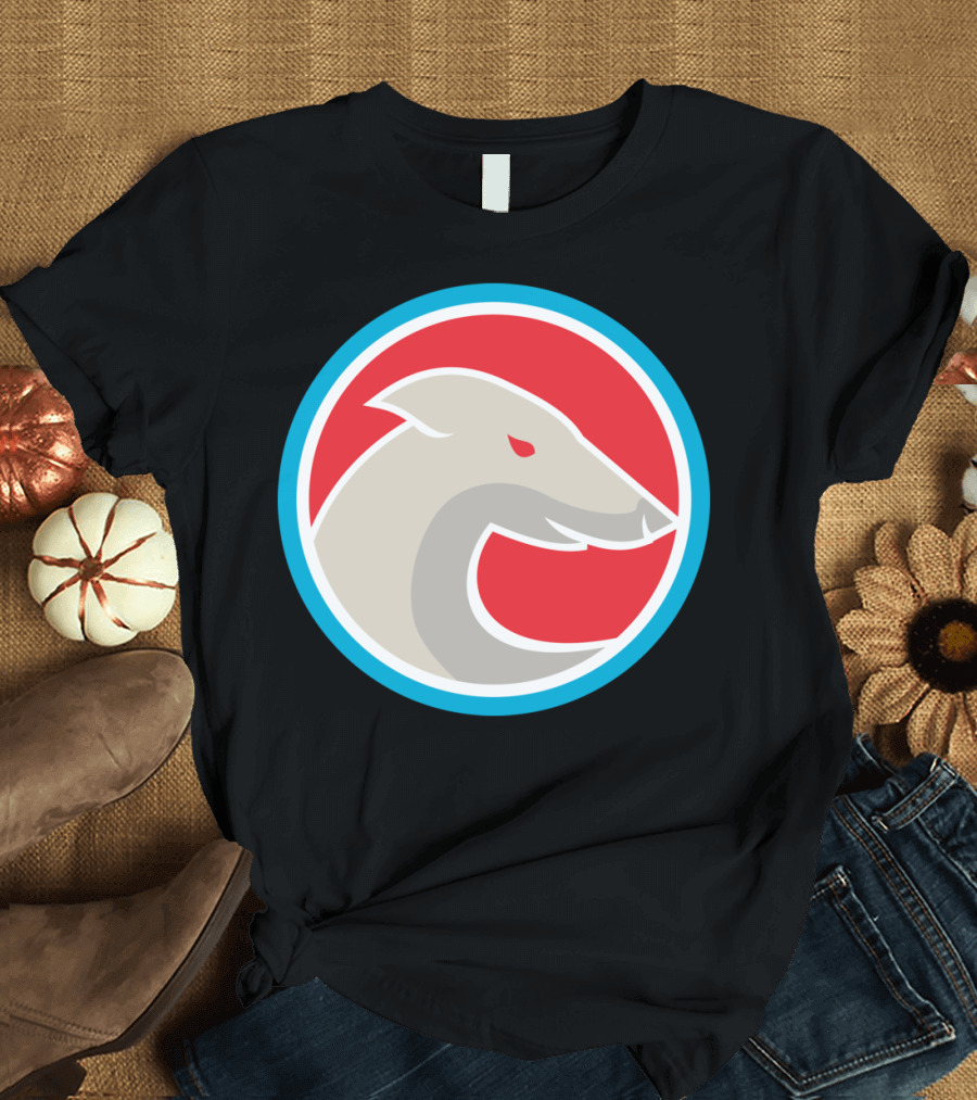 Greyhound Dog Head Side Circle Retro T-Shirt