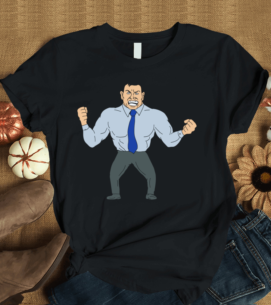 Angry Businessman Cartoon Character T-Shirt