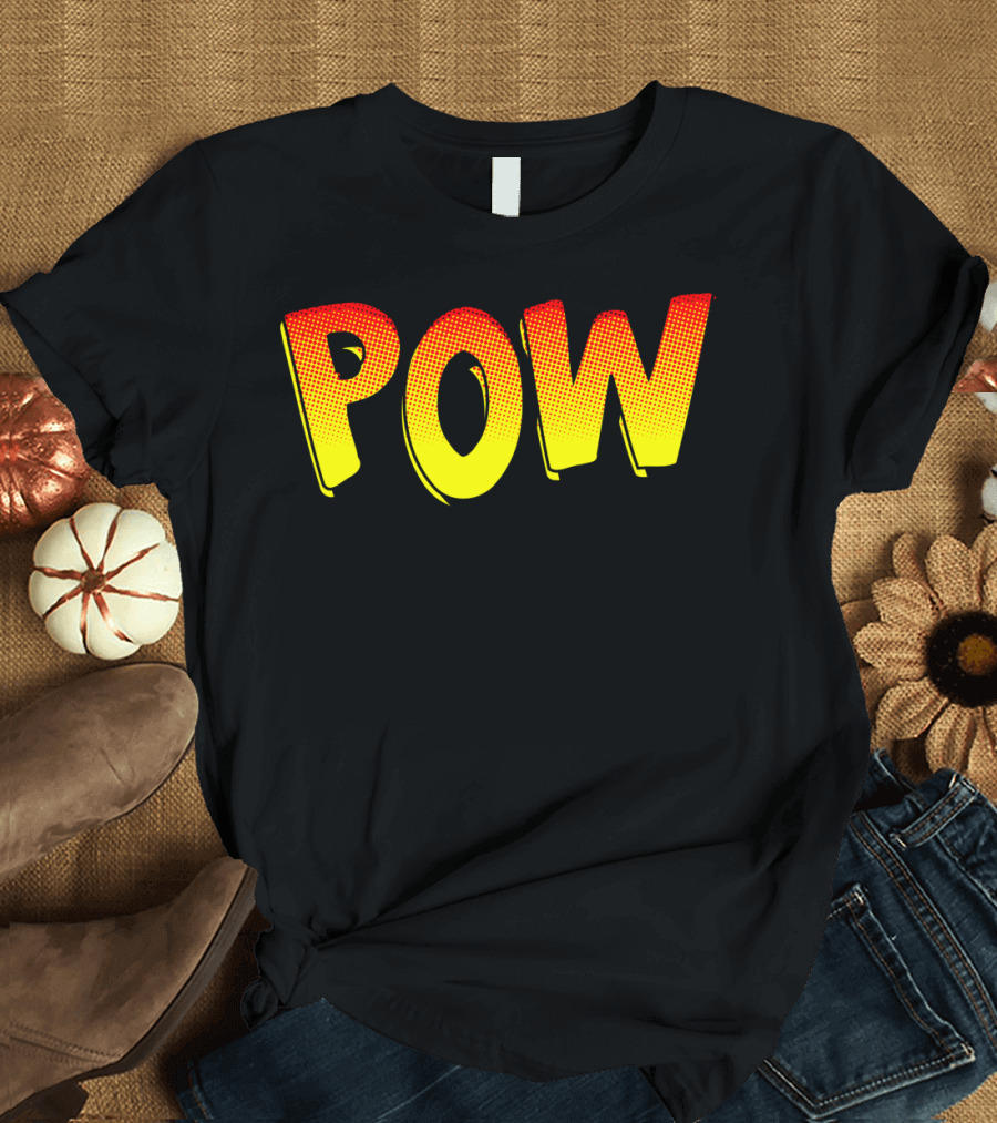 Classic Comic Book POW Text Explosion T-Shirt
