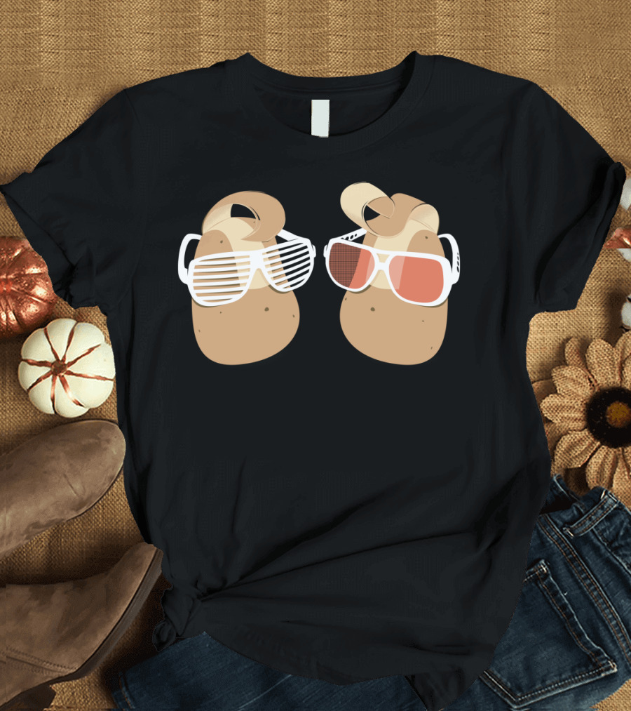 Cool Potatoes with Funky Sunglasses and Swag T-Shirt