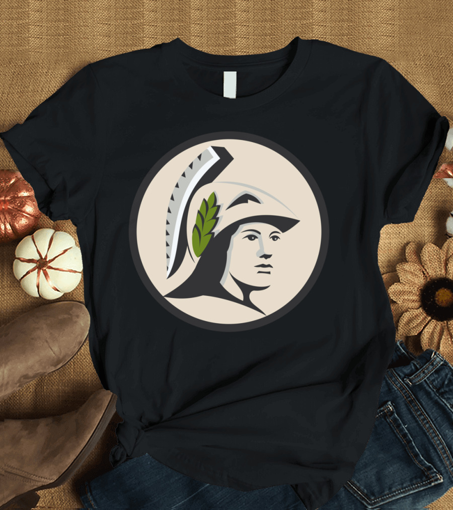 Minerva Warrior Emblem Laurel Helmet Profile T-Shirt