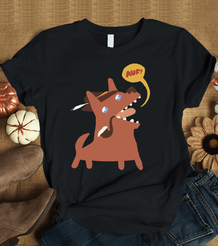 Auf Dog with Hat and Speech Bubble T-Shirt