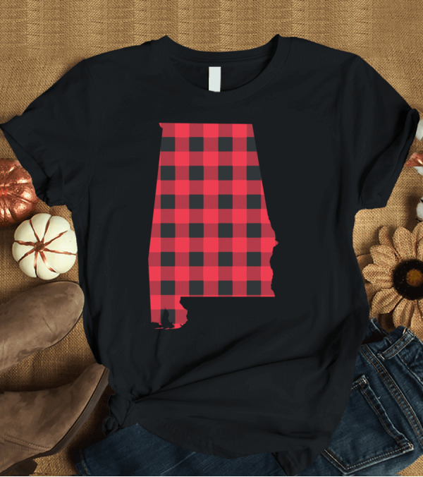 T-Shirt: Alabama State Red Black Checkered T-Shirt Alabama State Red Black Checkered T-Shirt