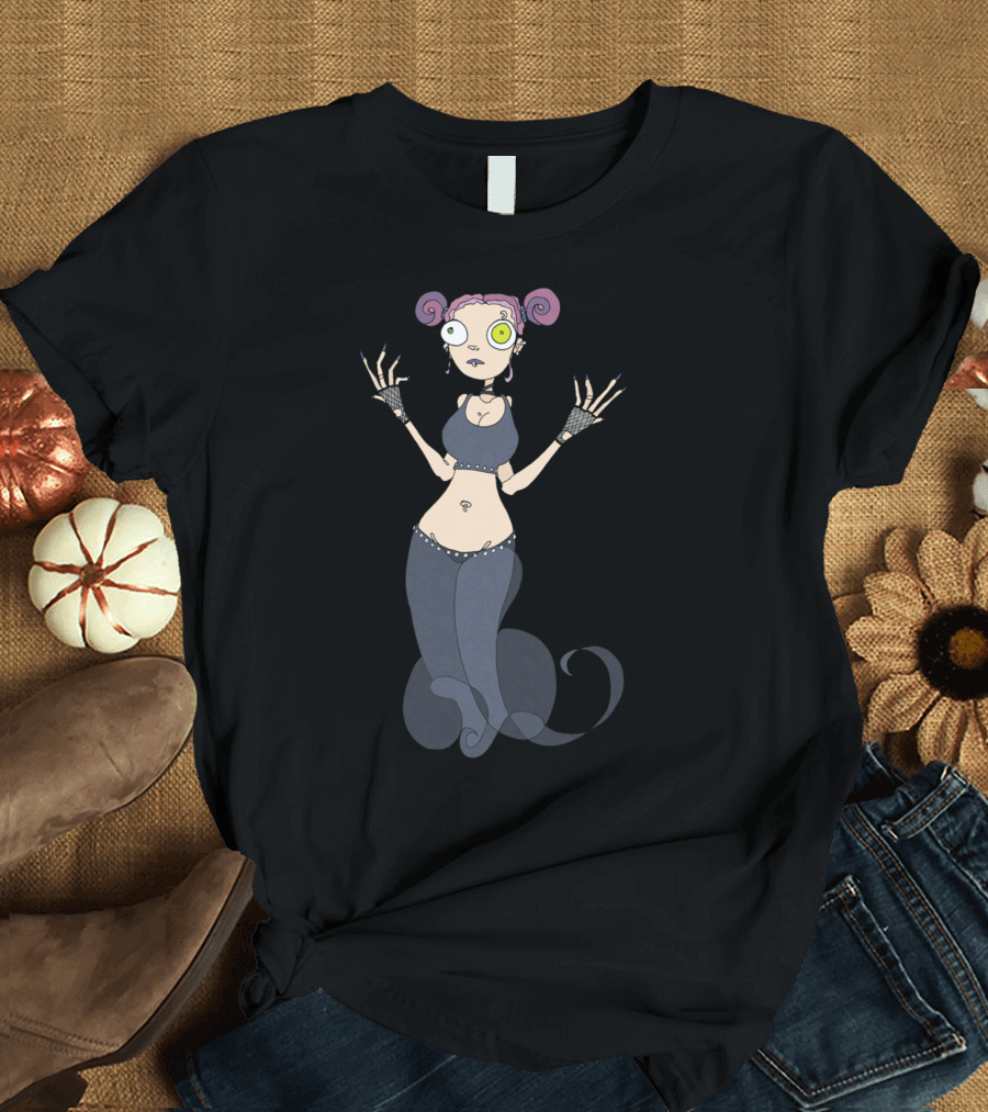 Gloomy Blue Comic Goth Ghost Girl by Emilie Autumn T-Shirt