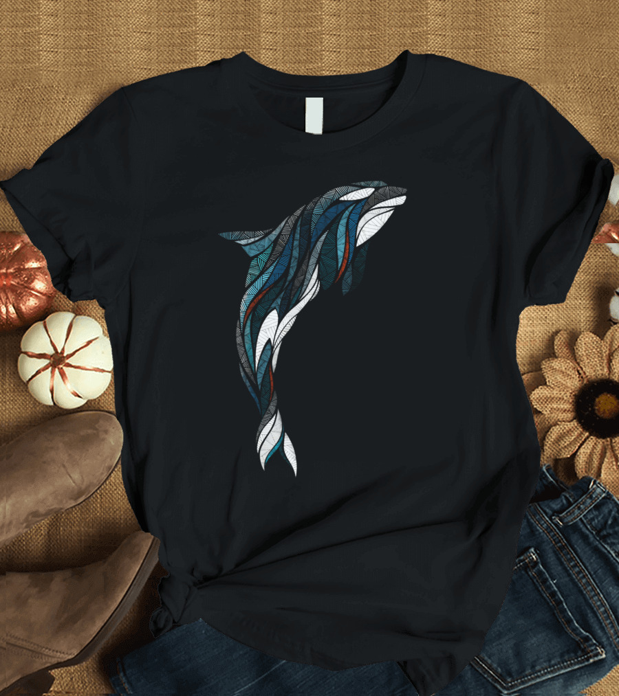 Jumping Orca Geometric T-Shirt