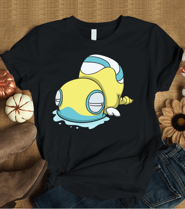 T-Shirt: Drooly Sleepy Yellow Striped Snake Slug Creature T-Shirt Drooly Sleepy Yellow Striped Snake Slug Creature T-Shirt