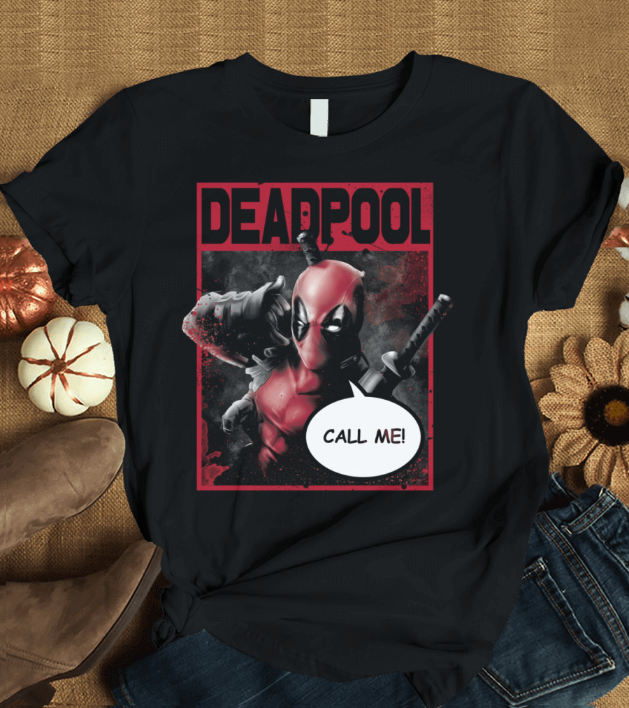 Deadpool Call Me Comic T-Shirt