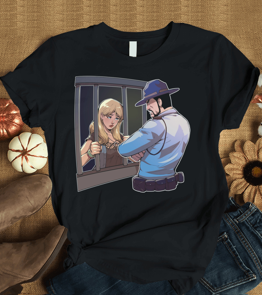 You Did Jail Cell Cowboy and Woman T-Shirt