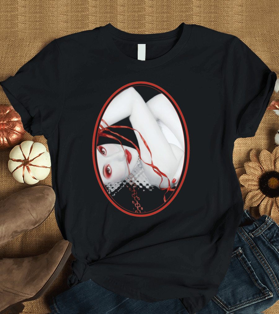 The Red Facade Enigmatic Surreal Red Accents T-Shirt