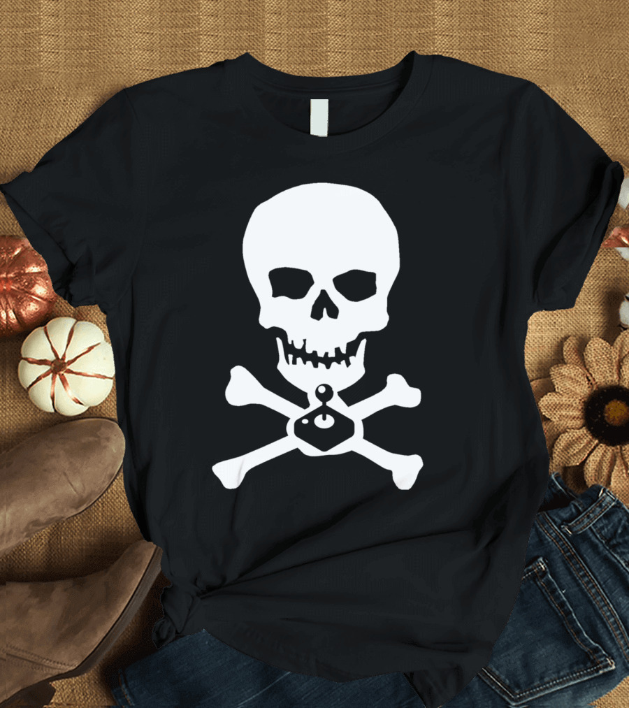 Gamer Or Die Skull and Crossed Joysticks T-Shirt