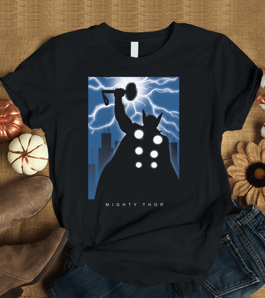 Mighty Thor Lightning Bolt Storm Hammer T-Shirt
