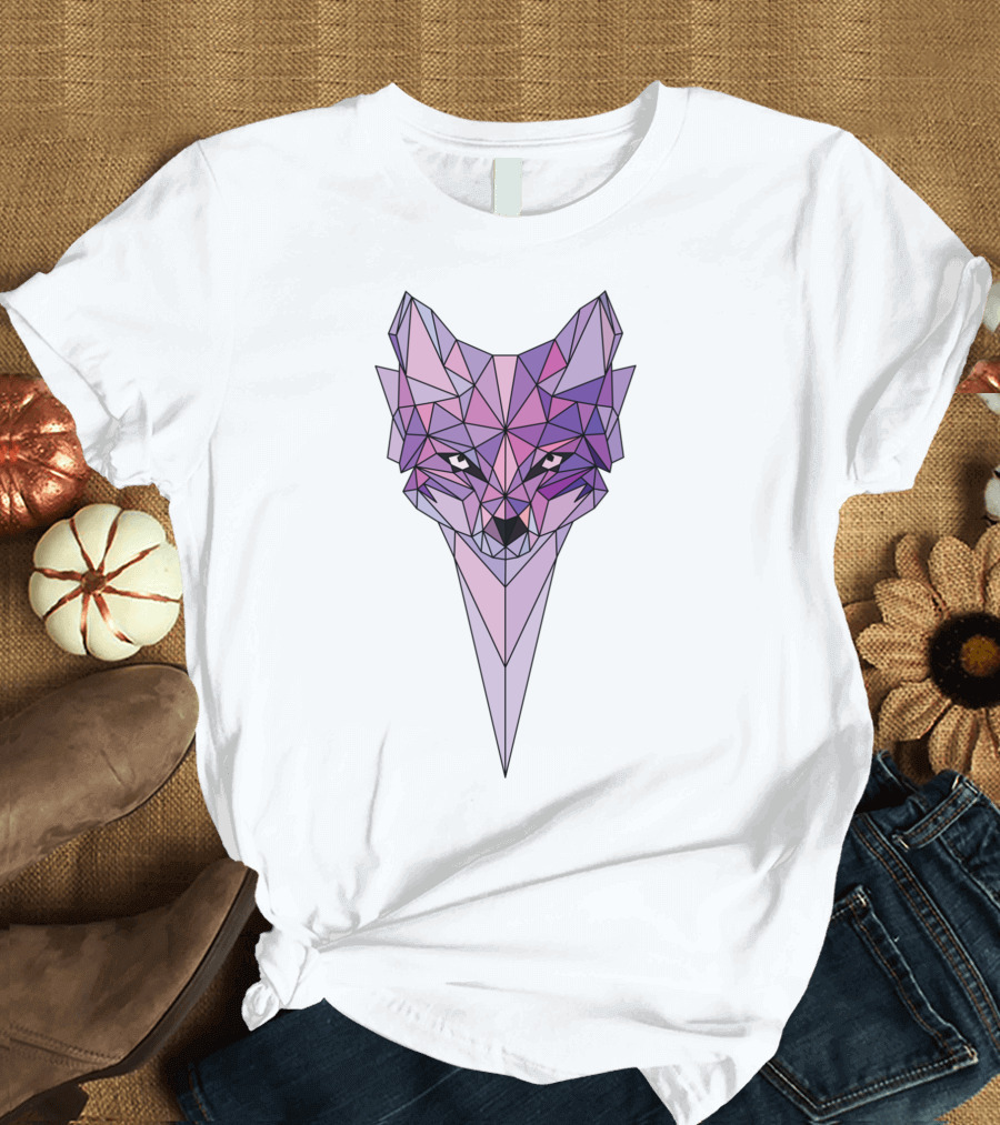 Polygonal Fox Geometric T-Shirt