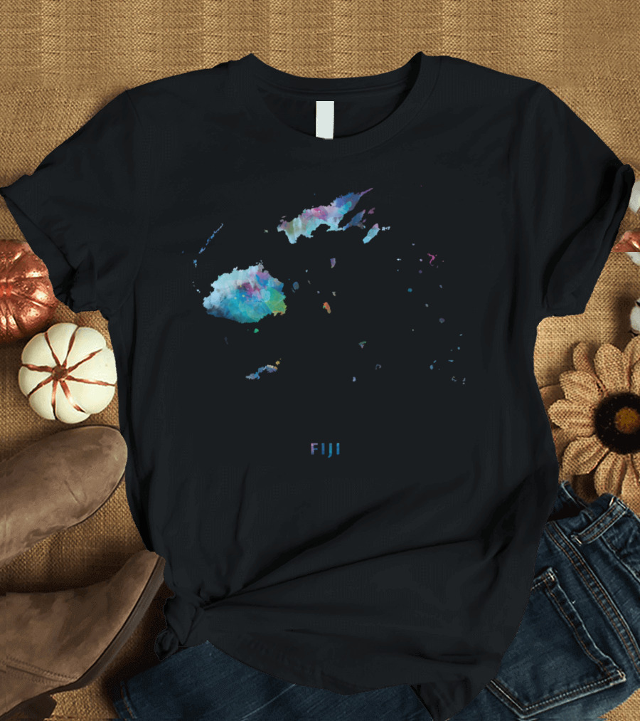 Fiji Islands Colorful Map T-Shirt