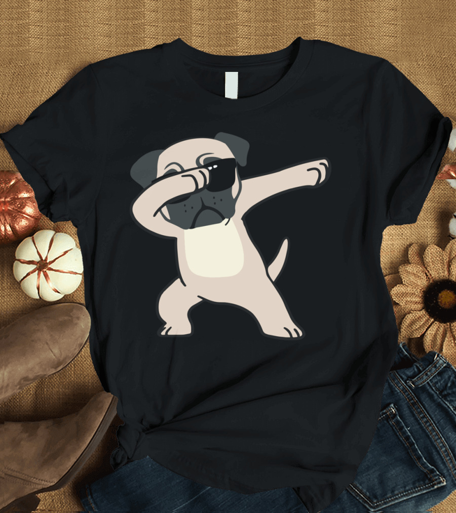 Dabbing Pug Cute Funny Dog Dab Dance T-Shirt
