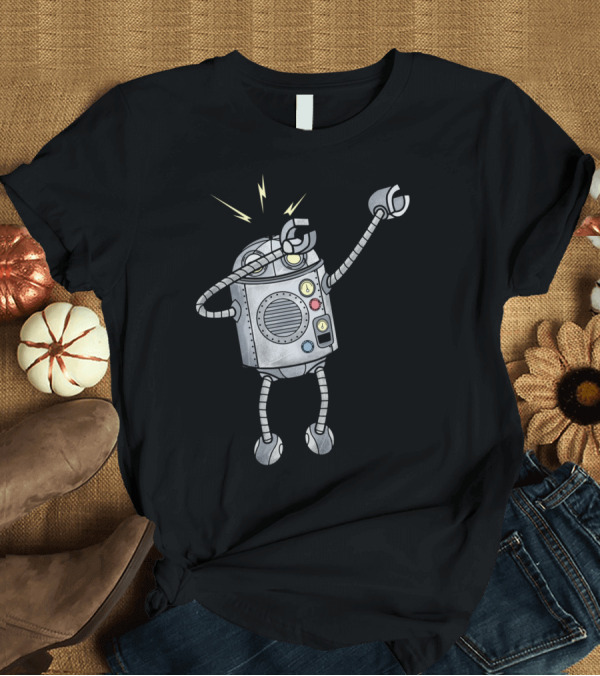 T-Shirt: Dabbing Robot with Antenna and Control Panel T-Shirt Dabbing Robot with Antenna and Control Panel T-Shirt