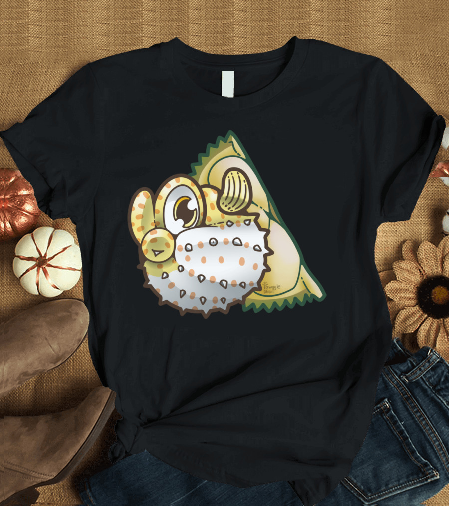 Durian Pufferfish Cartoon Style Fusion T-Shirt