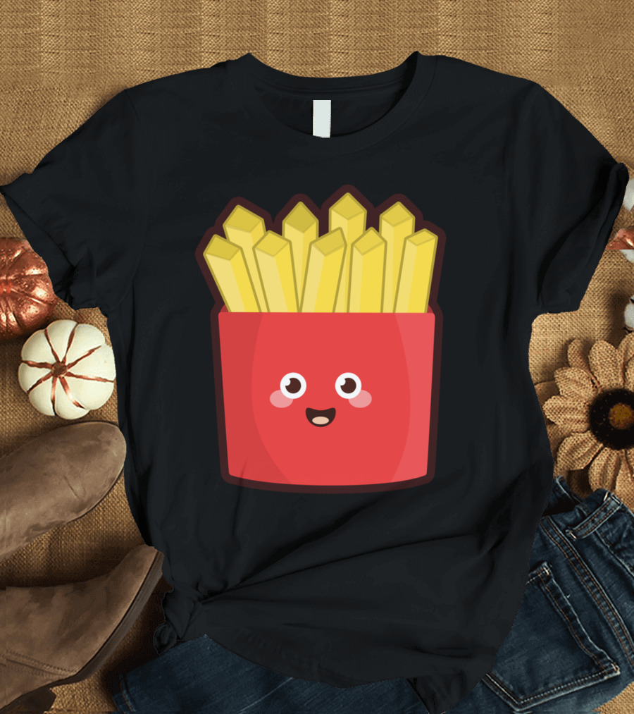 Kawaii Happy French Fries Box T-Shirt