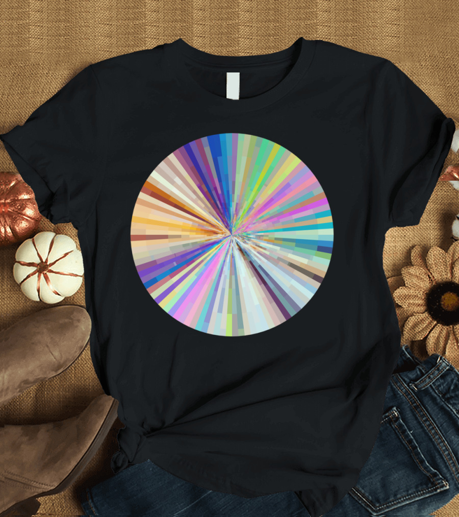 Spin Around A Hundred Times Abstract Rainbow Burst T-Shirt