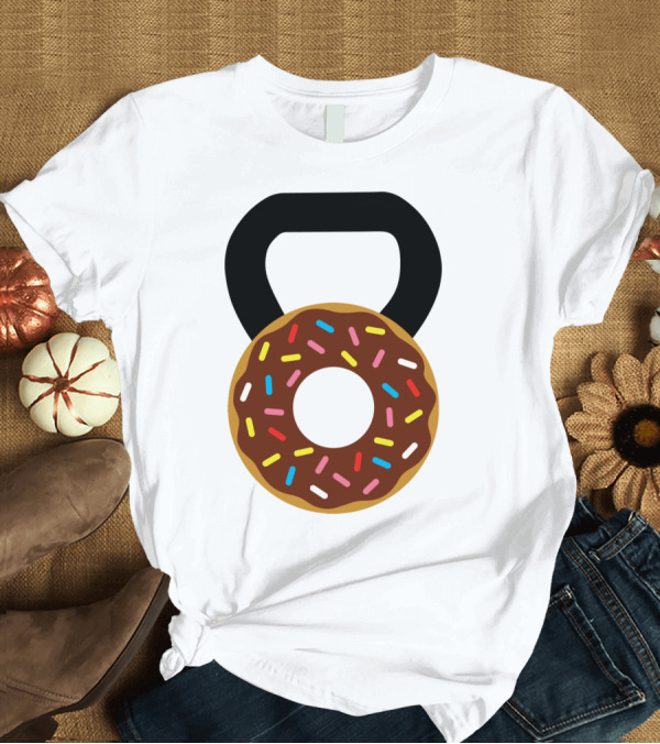 T-Shirt: Kettlebell Donut Chocolate Sprinkle Fitness Fusion T-Shirt Kettlebell Donut Chocolate Sprinkle Fitness Fusion T-Shirt