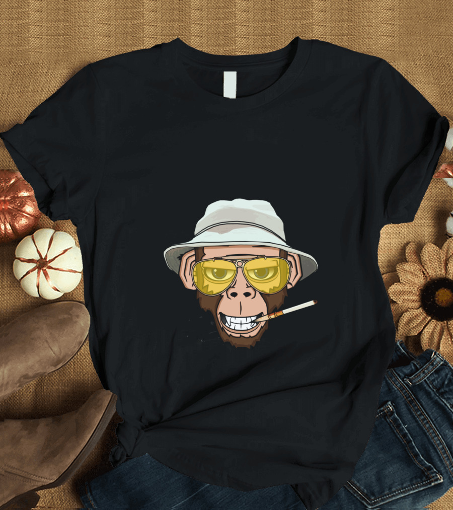 Monkey Madness with Sunglasses and Hat in Vegas Night Adventure T-Shirt