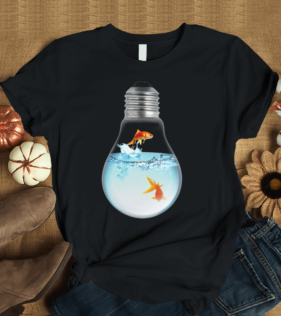 Fish LightBulb Splash with Goldfish Inside T-Shirt