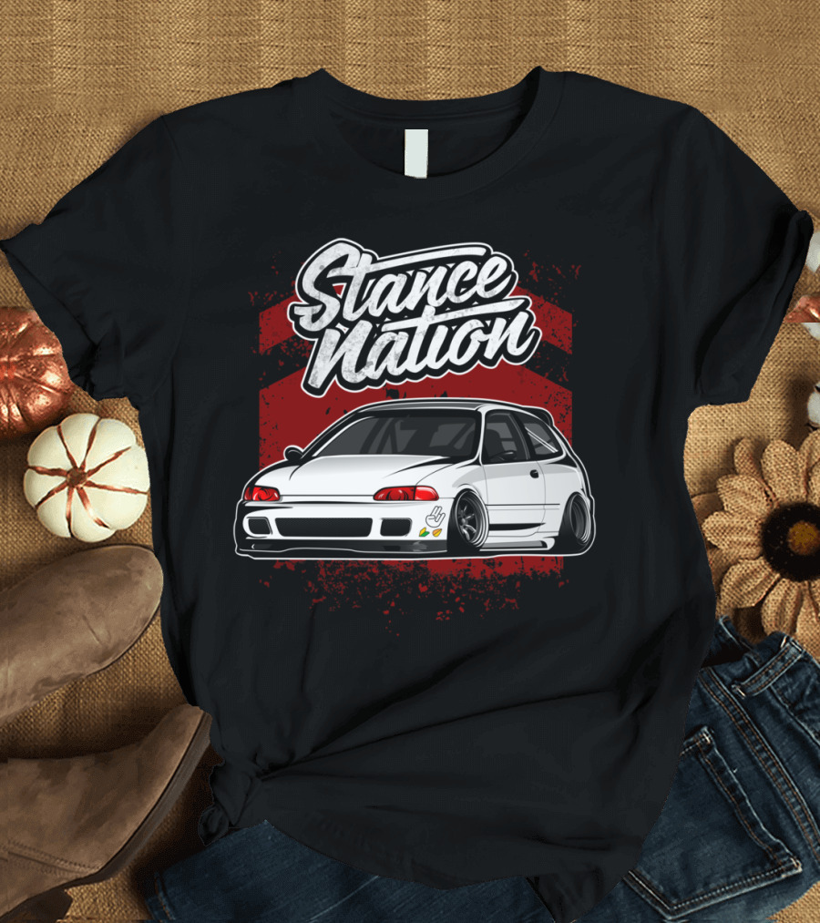 Stance Nation Honda Civic Hatchback Graffiti T-Shirt