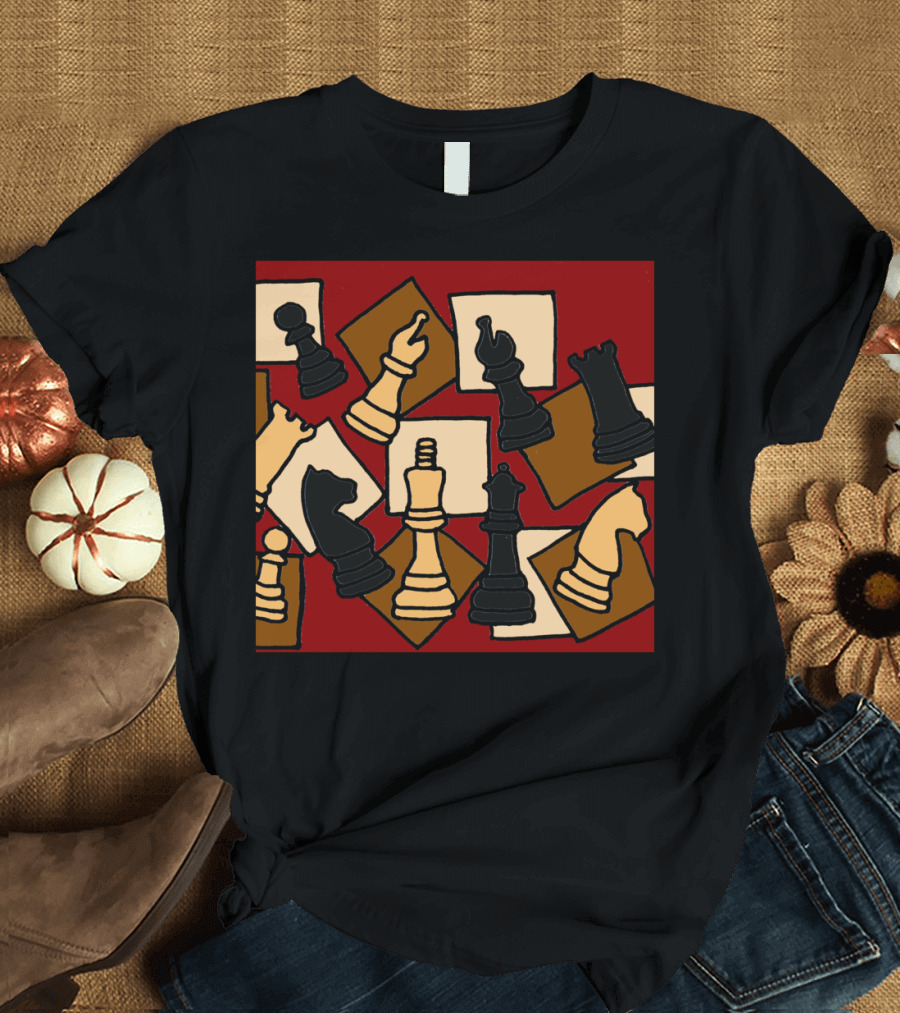 Awesome Chess Game Pieces Abstract T-Shirt