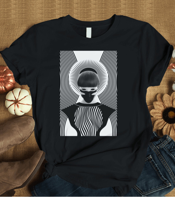 T-Shirt: Dark Homonims Optical Illusion Stripes and Geometric Halo T-Shirt Dark Homonims Optical Illusion Stripes and Geometric Halo T-Shirt