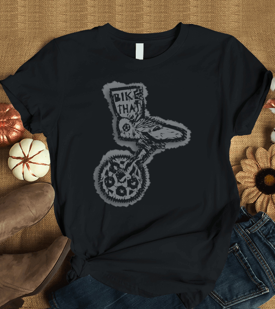 BIKE THAT Gray Abstract Wheel T-Shirt