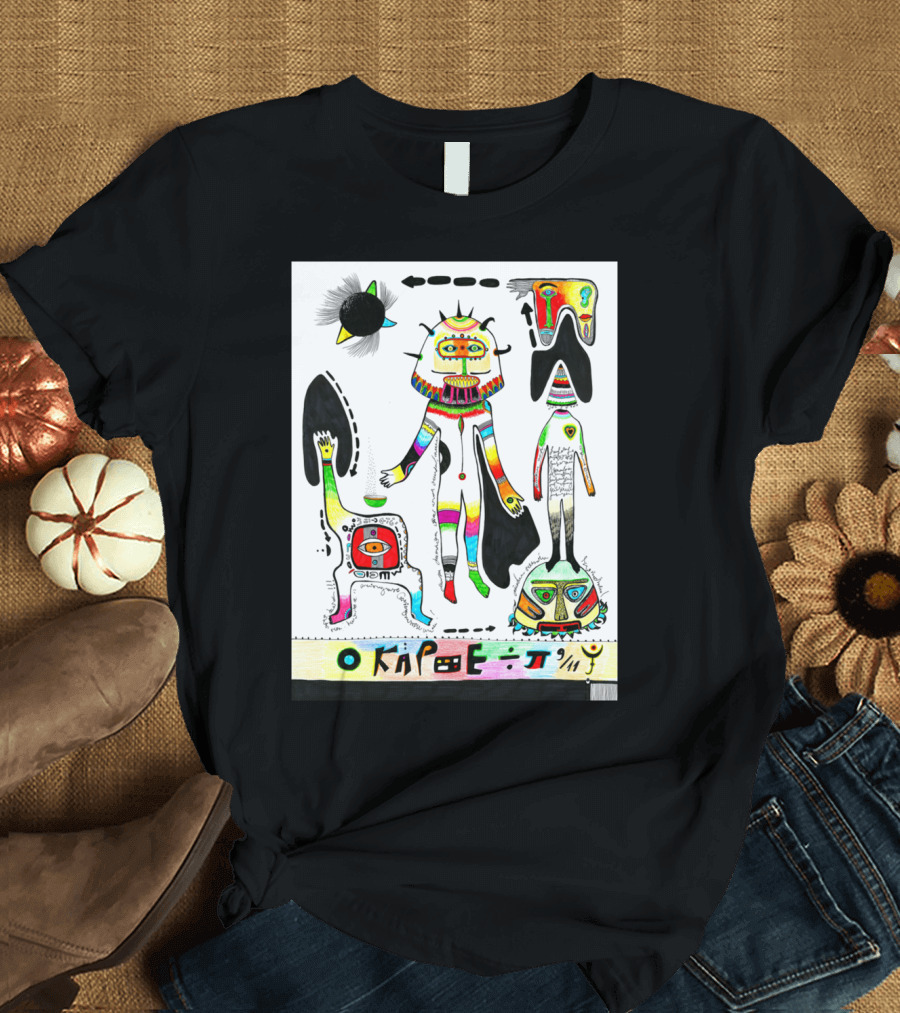 Alien Dreams Colorful Cosmic Hats OKAPOE 911 T-Shirt