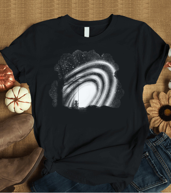 T-Shirt: Moonchild Swings into Cosmic Galaxy Night Sky T-Shirt Moonchild Swings into Cosmic Galaxy Night Sky T-Shirt