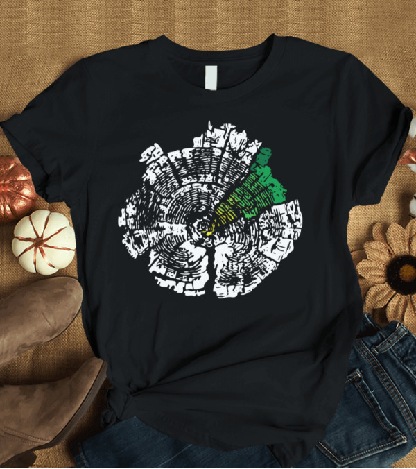 T-Shirt: Green Area Tree Rings Growth T-Shirt Green Area Tree Rings Growth T-Shirt